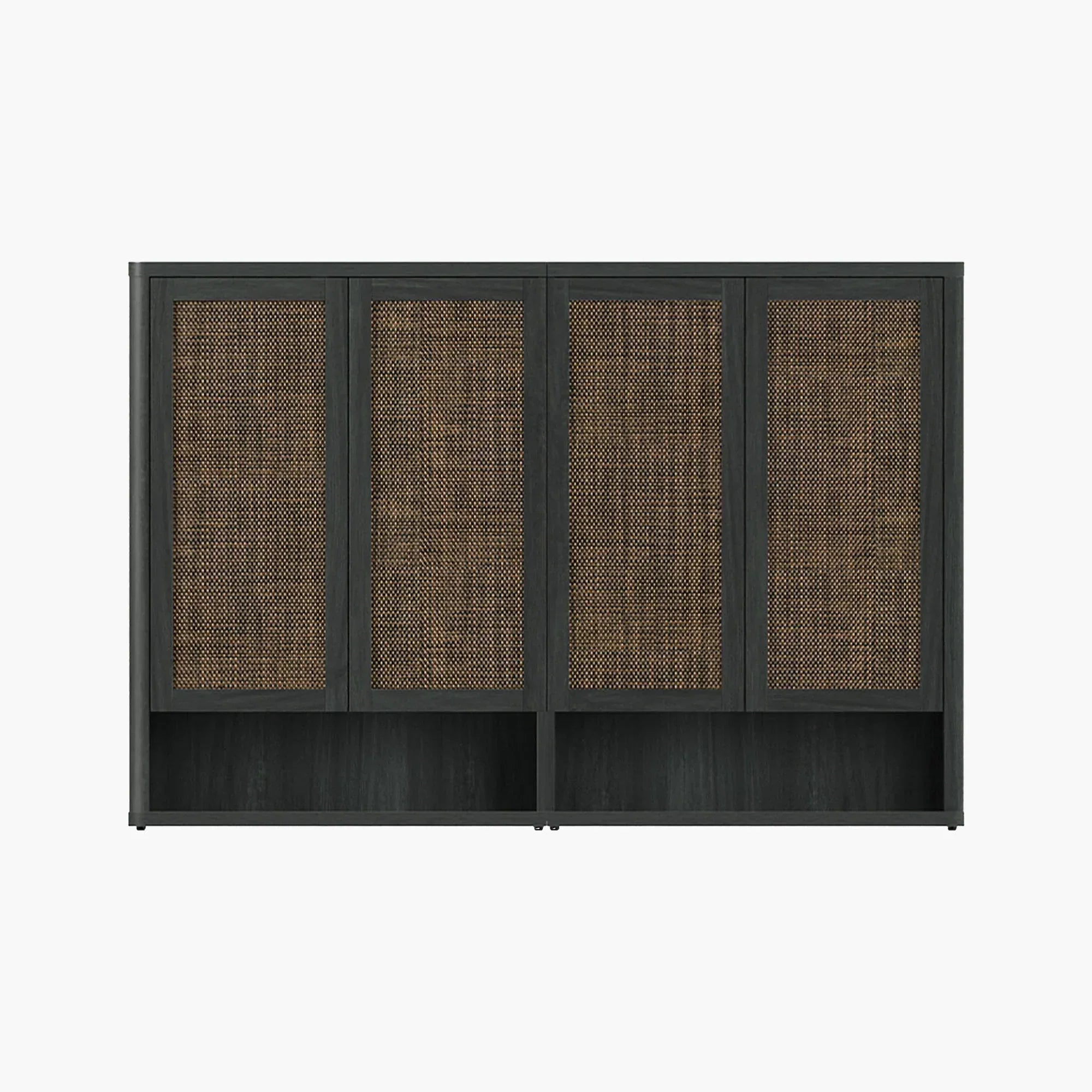 Zura 2-Piece Black Shoe Cabinet