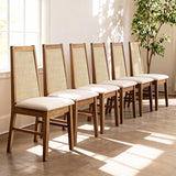 Savanna Upholstered Dining Chair, Solid Wood Frame, Set of 6