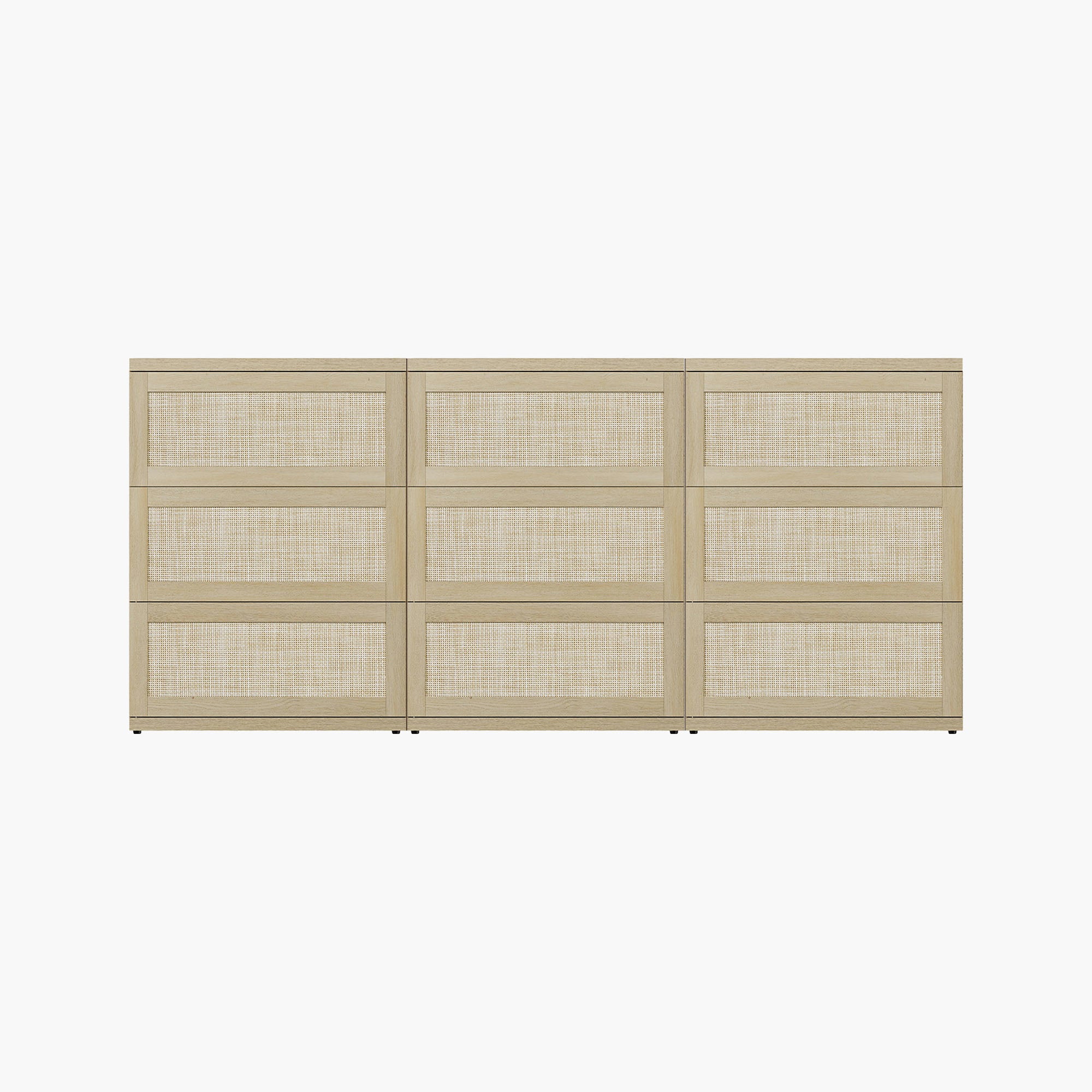 Zura Rattan Sectional Dresser, Large Size Option