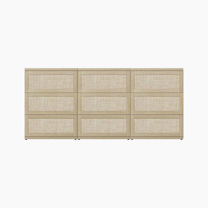 Zura Rattan Sectional Dresser, Large Size Option