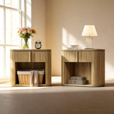 Ripple Large Nightstand with 3-Drawer, Set of 2