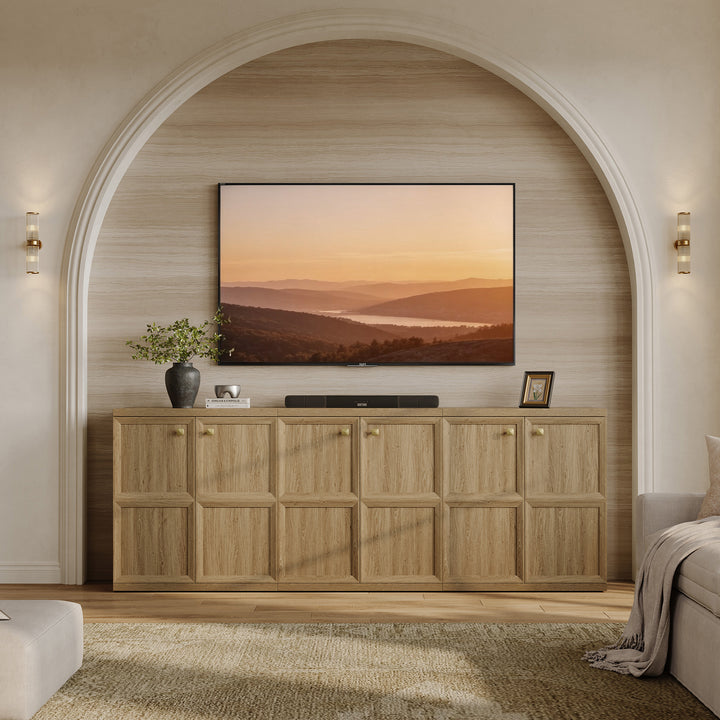 SICOTAS 33.7"W Sideboard Buffet Cabinet Set-WM