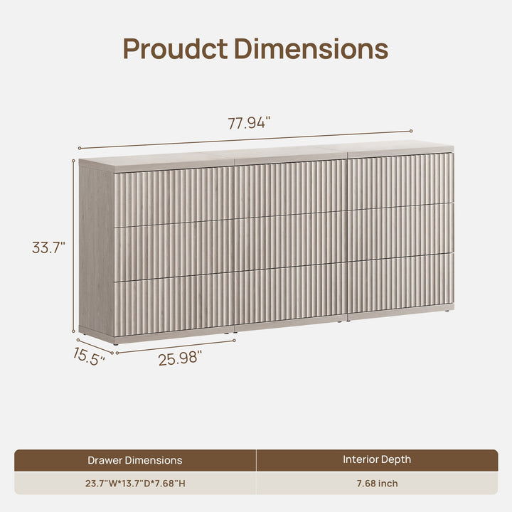 Stria Large Modular Dresser, Flexible Storage