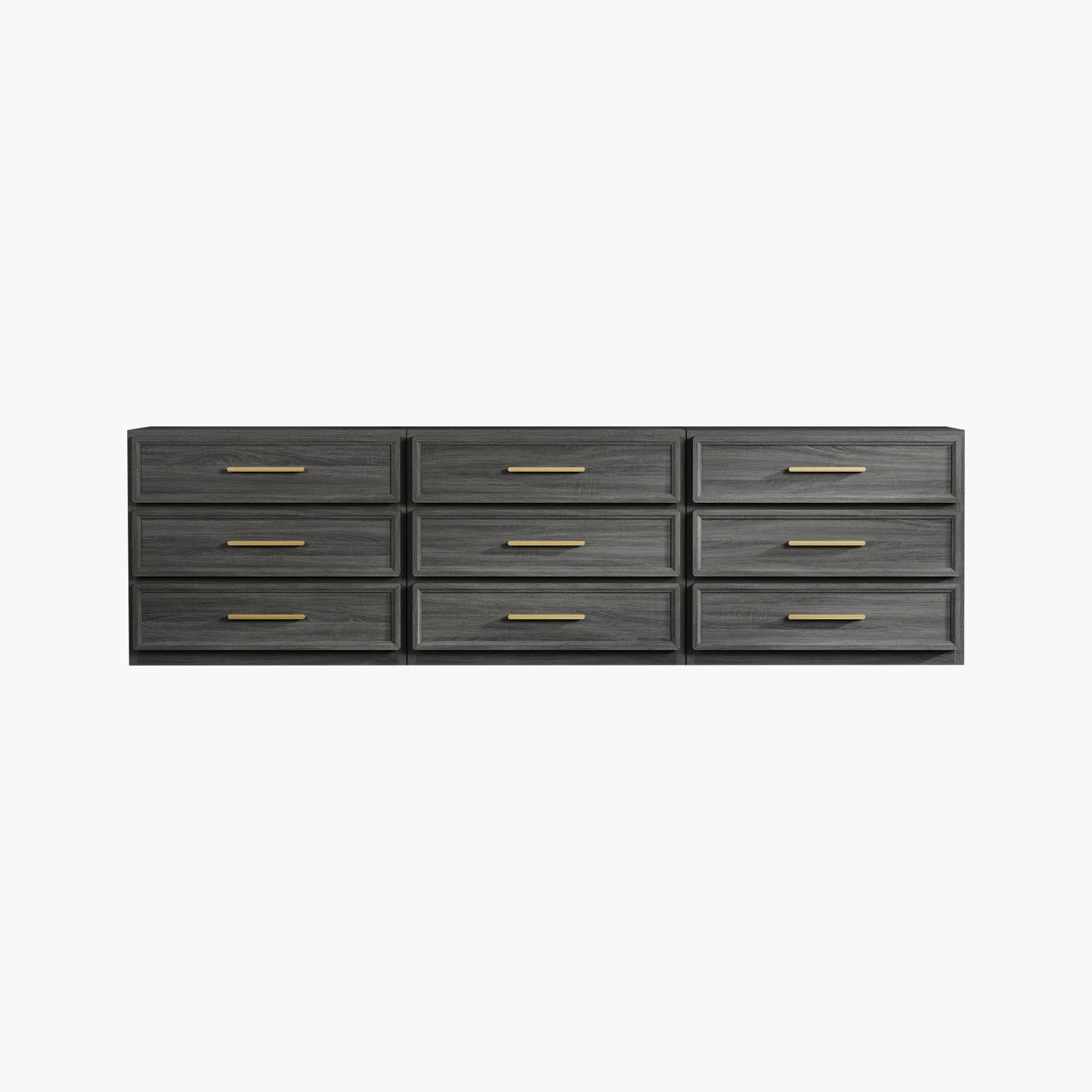 Crescent Modular 9 Drawers Dresser, 93.9 Inch Wide