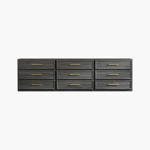 Crescent Modular 9 Drawers Dresser, 93.9 Inch Wide