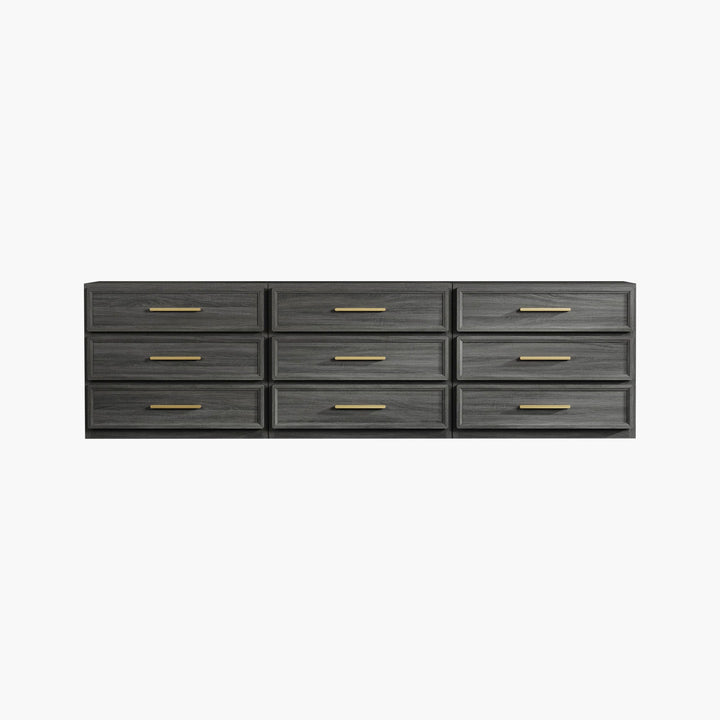 Crescent Modular 9 Drawers Dresser, 93.9 Inch Wide