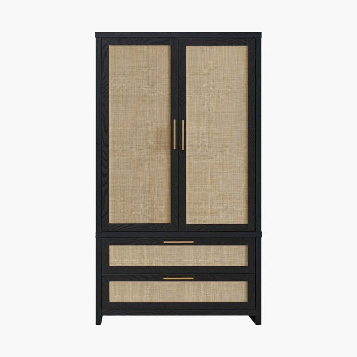 Savanna Rattan Wardrobe, 2 Drawers