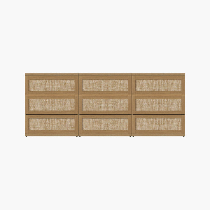 Zura Modular 9 Drawers Dresser, 31-Inch Tall