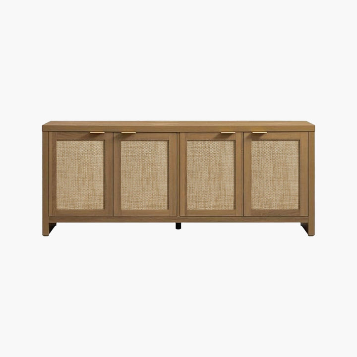Savanna TV Stand, 4 Doors - 1 Piece - Reclaimed Caramel Oak