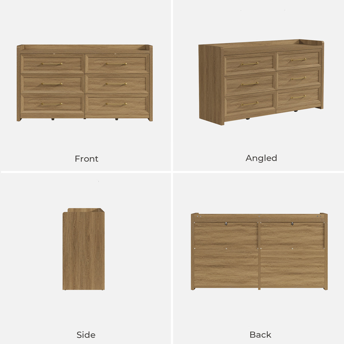 Helio 6 Drawers Dresser and Nightstand