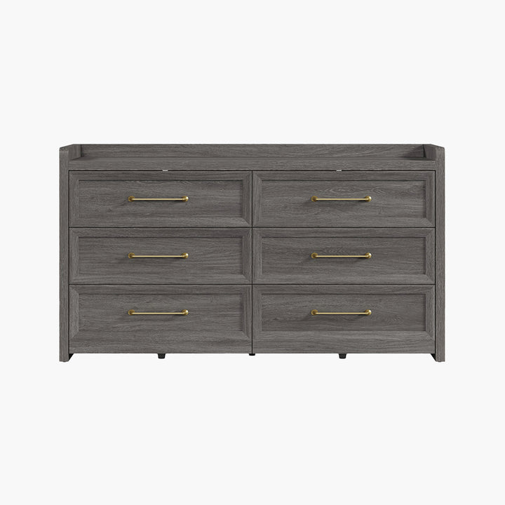 Helio White 6 Drawers Dresser