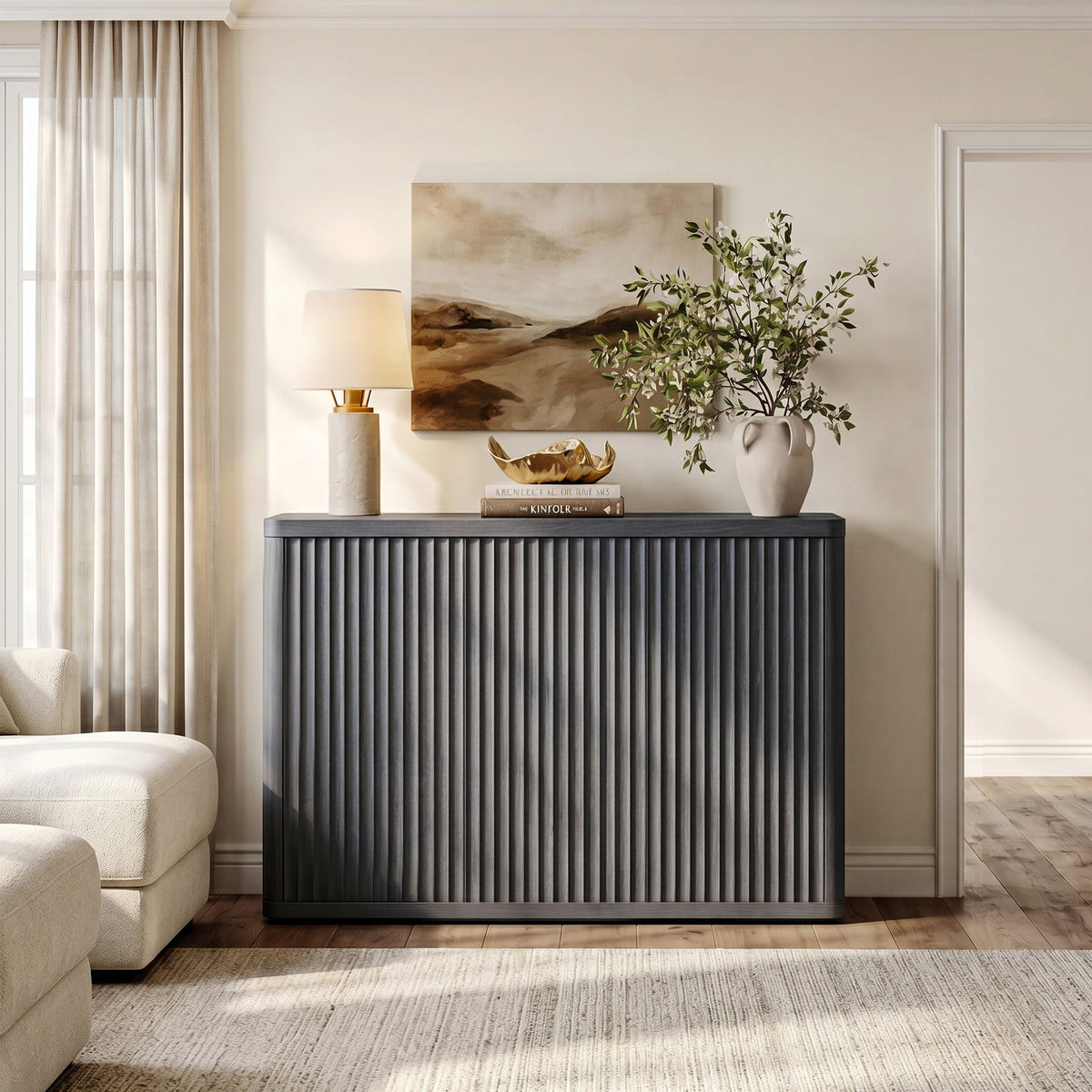 Cas TV Console with 3 Doors, Entertainment Center