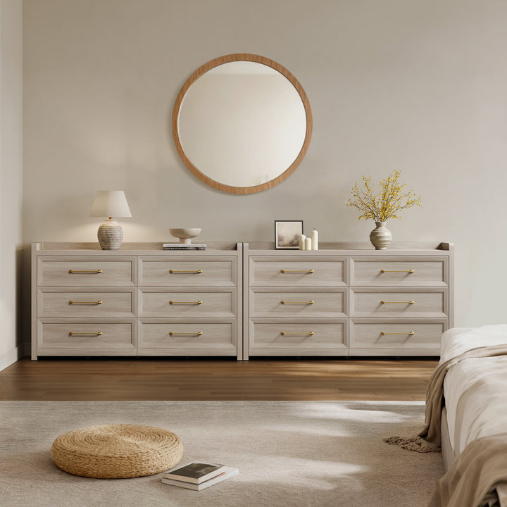 Helio White 6 Drawers Dresser