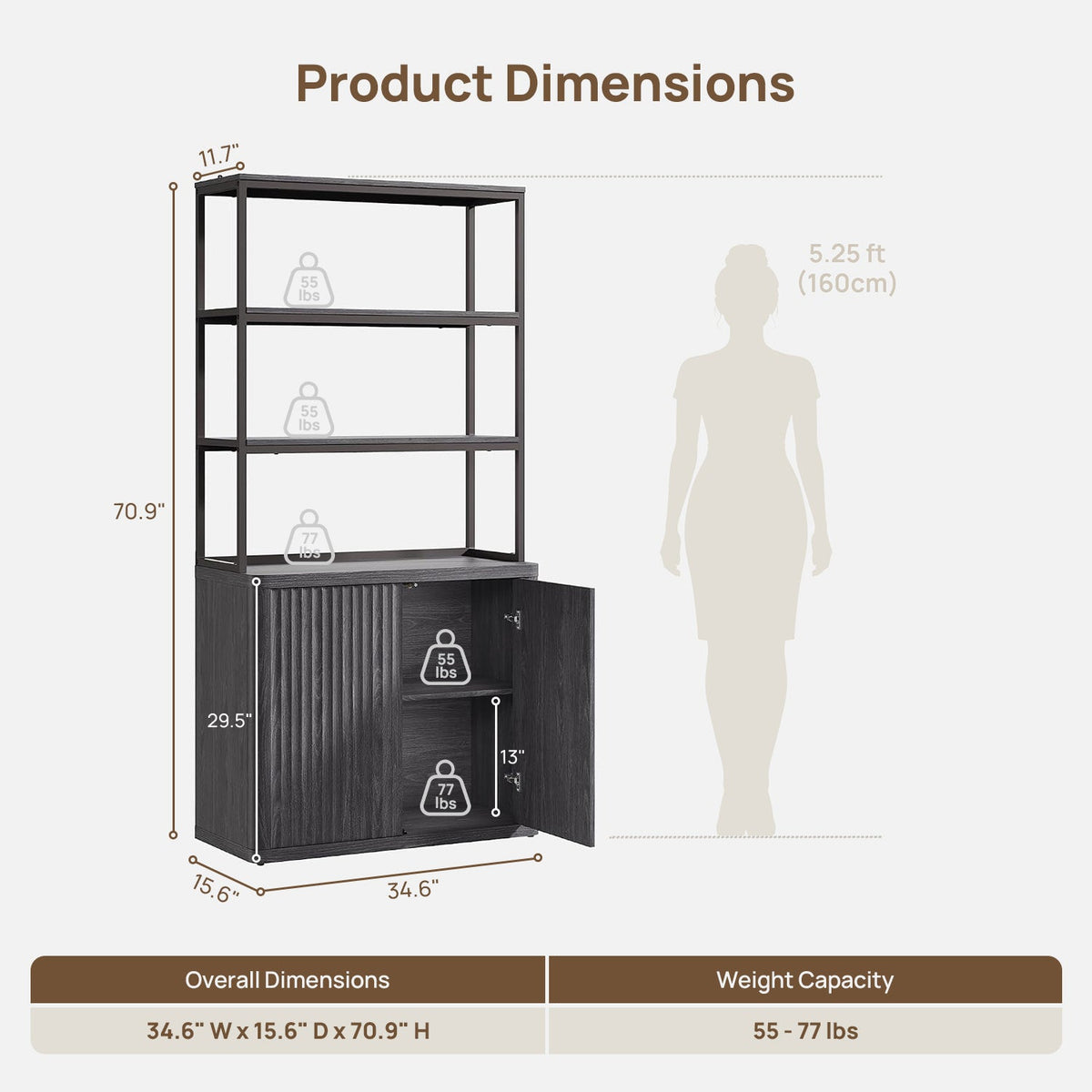 Cas Black Bookshelf
