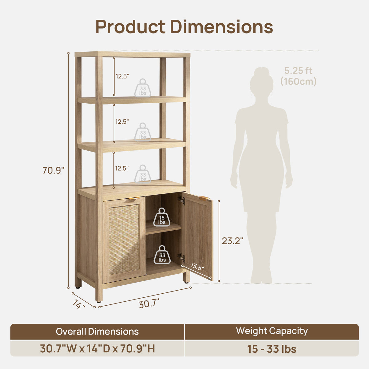 Savanna Rattan Bookshelf