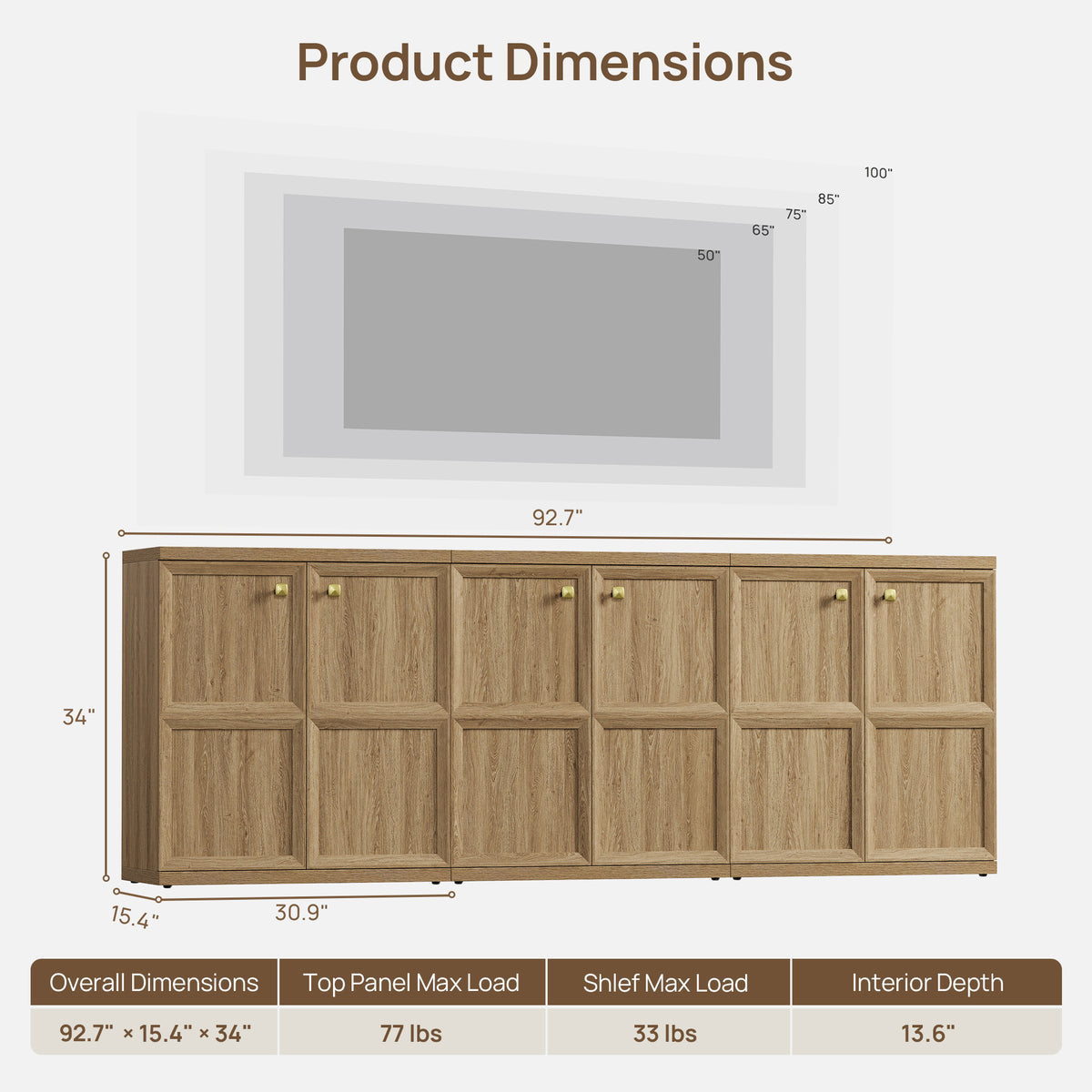 Helio 2-Door Sideboard, Sectional Design, Set of 3