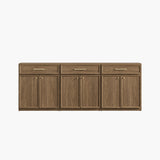 Crescent Sideboard Cabinet with Storage, Set of 3