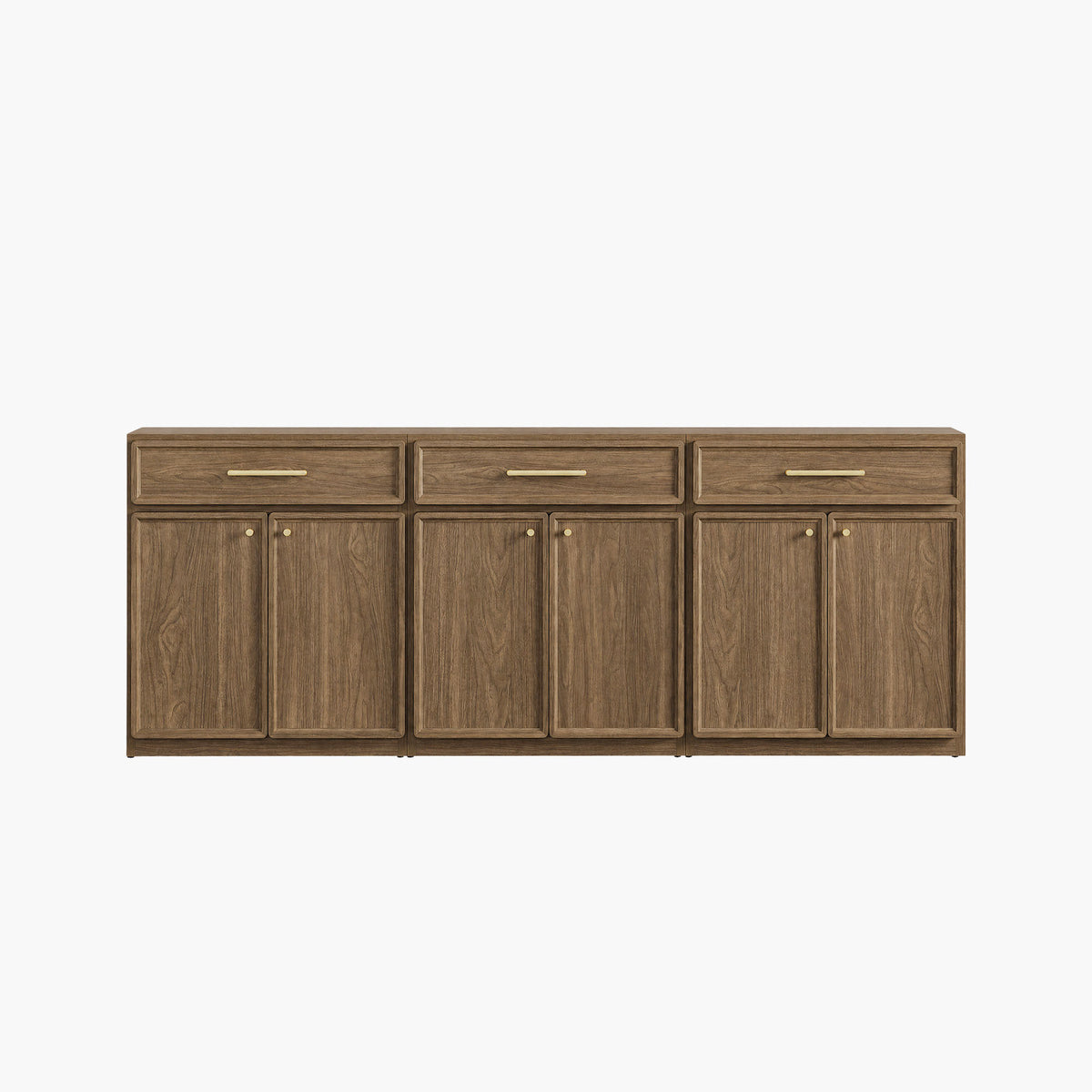Crescent Sideboard Cabinet with Storage, Set of 3