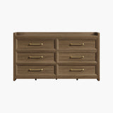 Helio Modern 6-Drawer Dresser for Bedroom, 56'' Wide