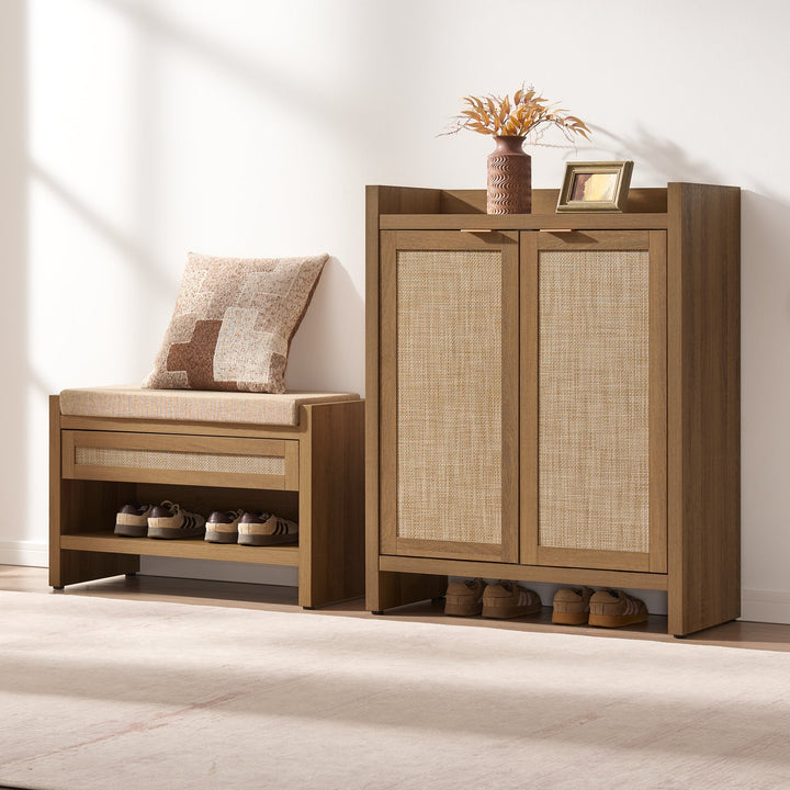 Savanna 2-Door Shoe Storage Cabinet, Set of 2