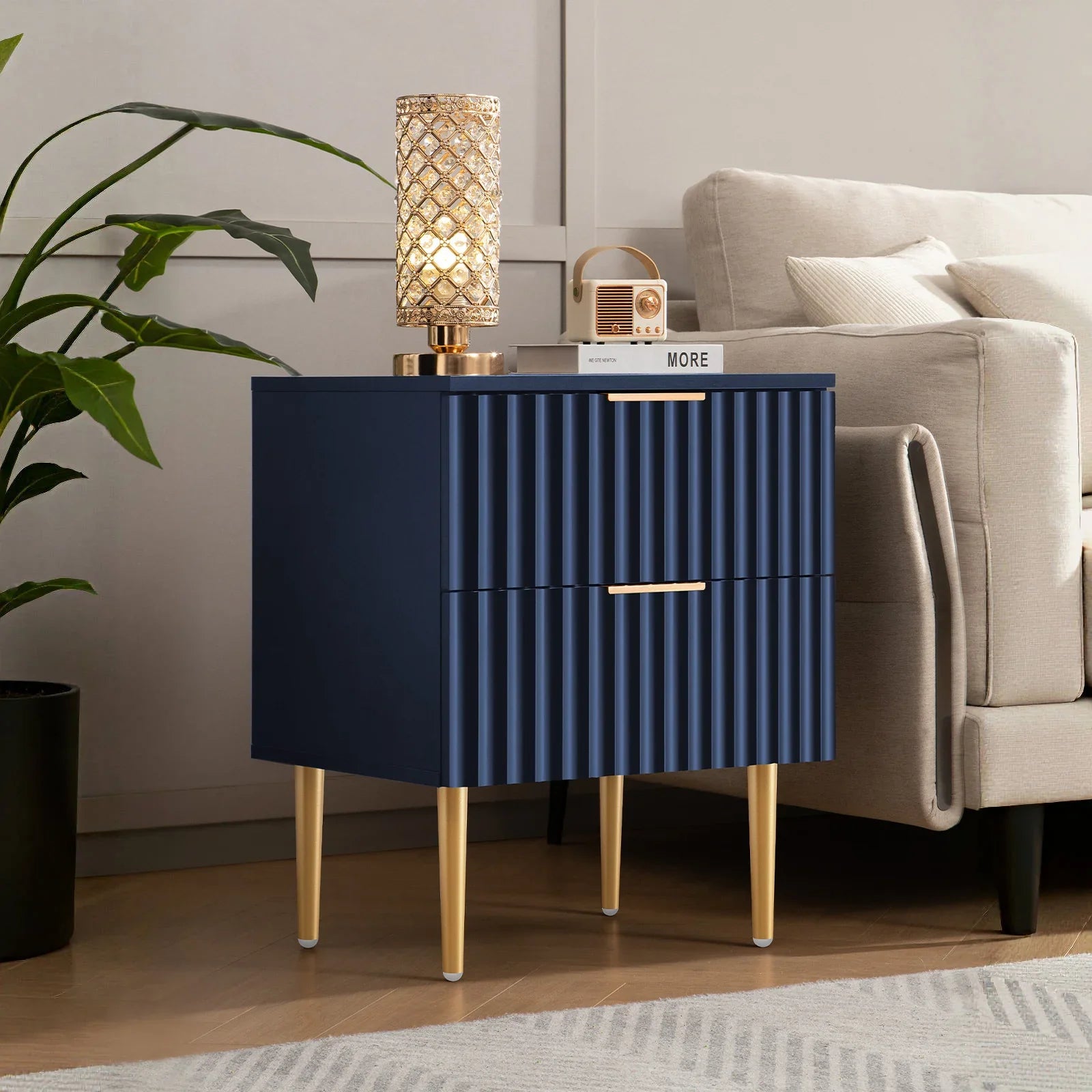 Opus Black Nightstand