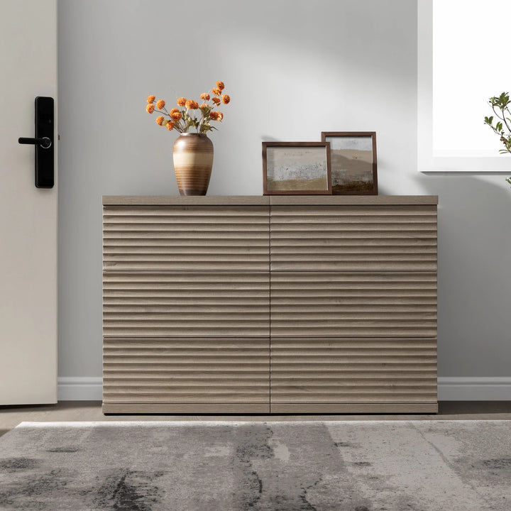 Stria 6 Drawers Chest and Nightstands Set