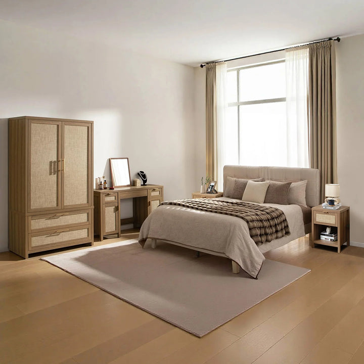 Savanna Makeup Vanity, Wardrobe and Nightstands Set