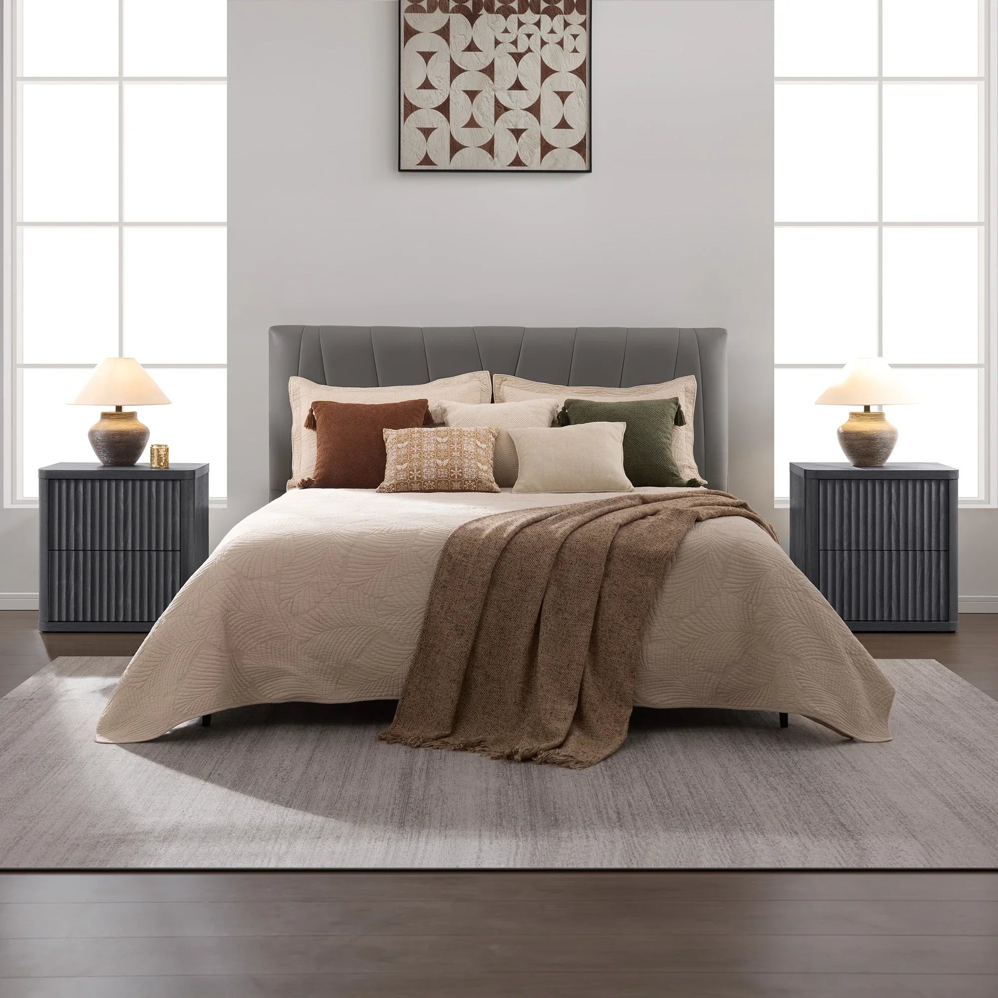 Cas 2 Drawers Nightstand for Bedroom