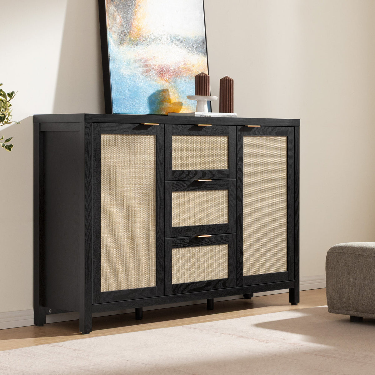 Savanna Sideboard Cabinets - 1 Piece - Reclaimed Caramel Oak