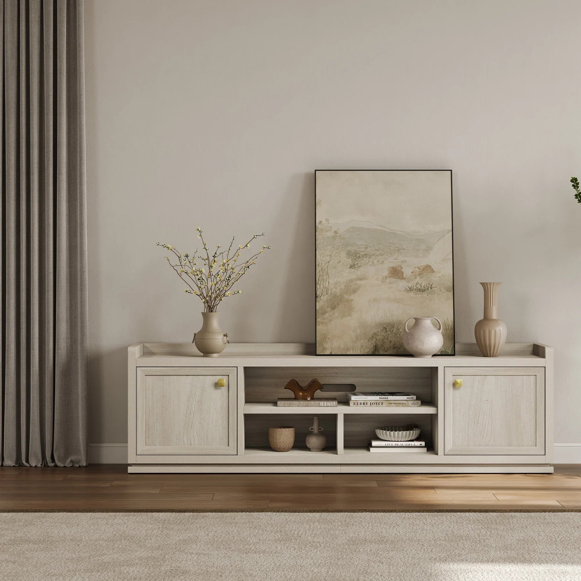 Helio Modern TV Stand with Doors