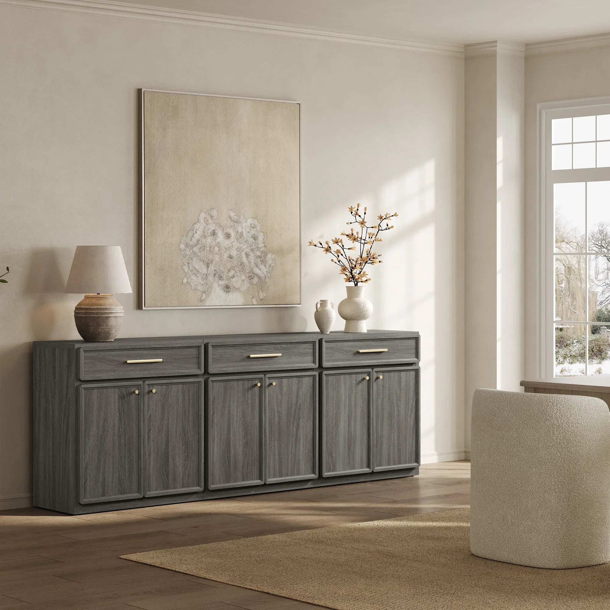 Crescent Sideboard with 1 Drawer