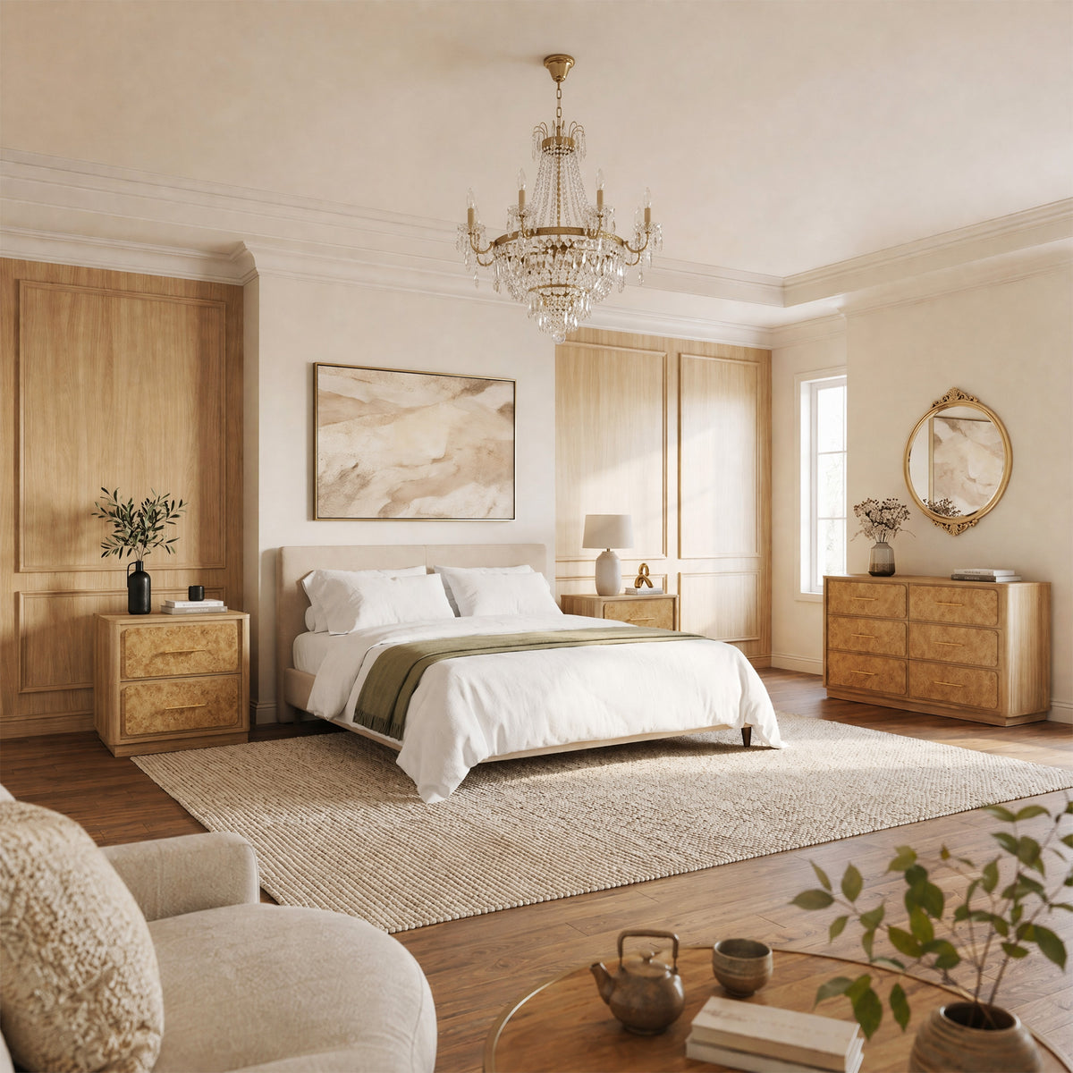 Burluxe Luxury Modern Bedroom Sets with Storage
