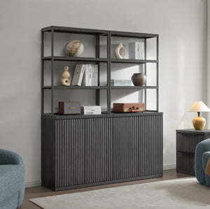 Stria Bookshelf, 2 Doors, Set of 2