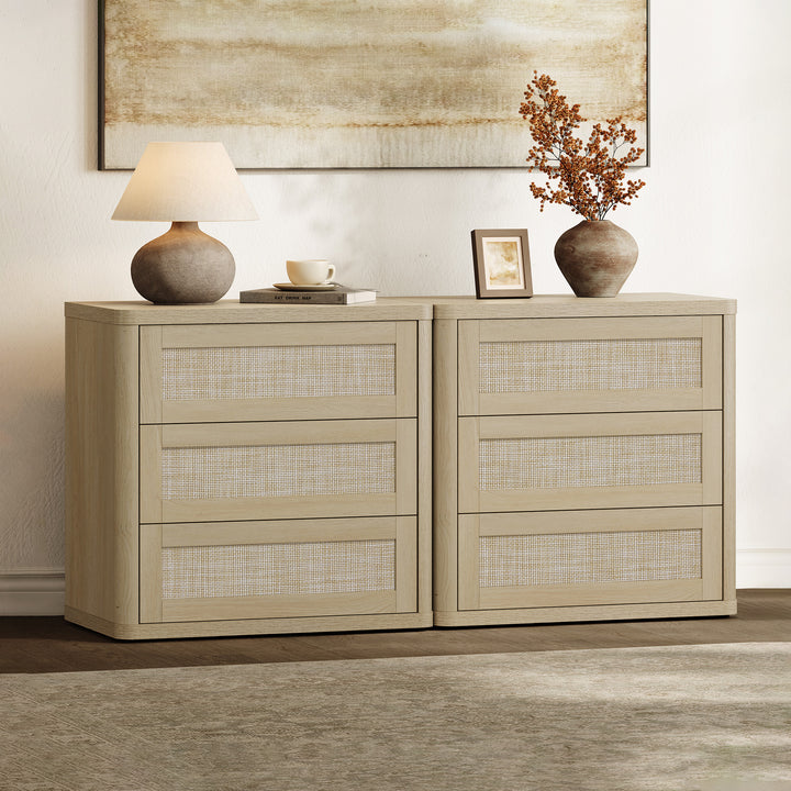 Zura Nightstand with 3 Drawers