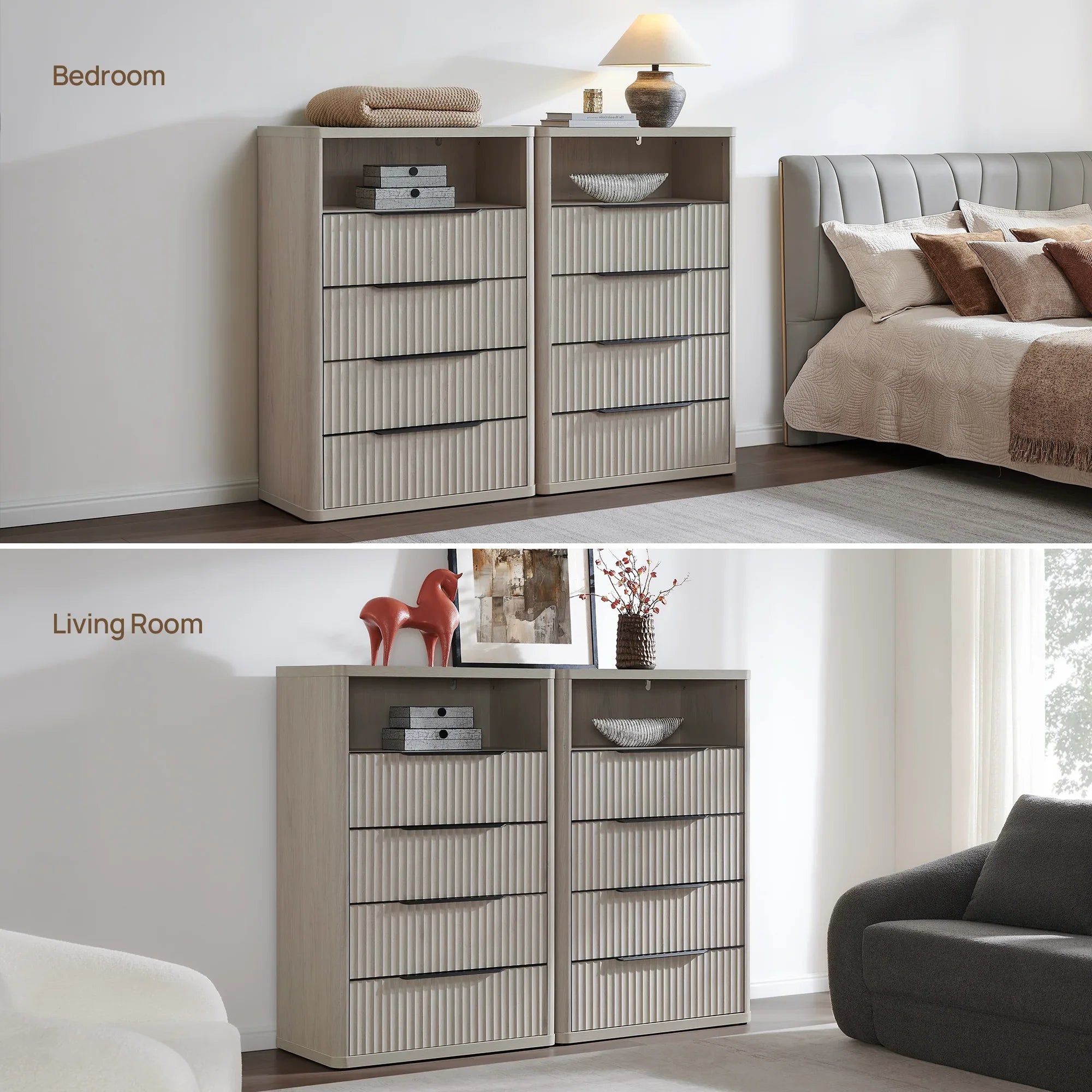 Cas Vertical 4 Drawers Dresser