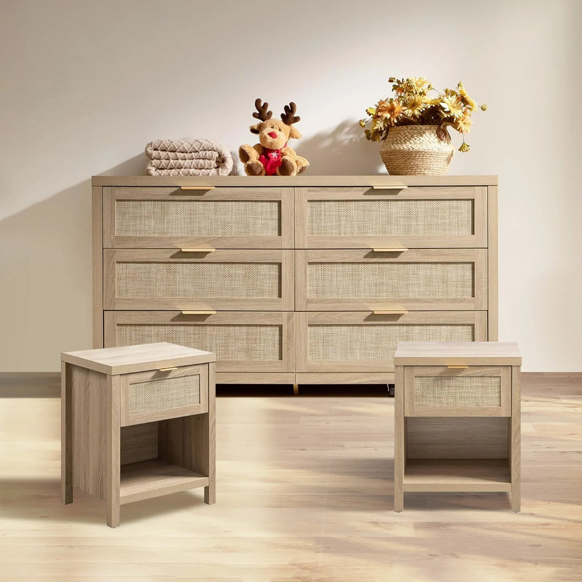Savanna Dresser and Nightstands Bedroom Set