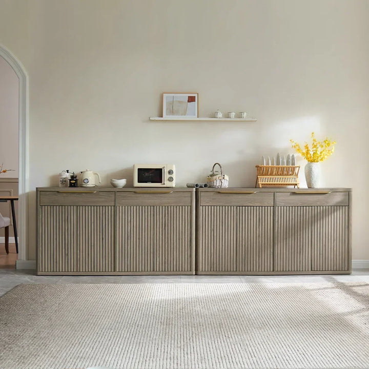 Cas Sideboard Cabinet, 4 Doors, Set of 2