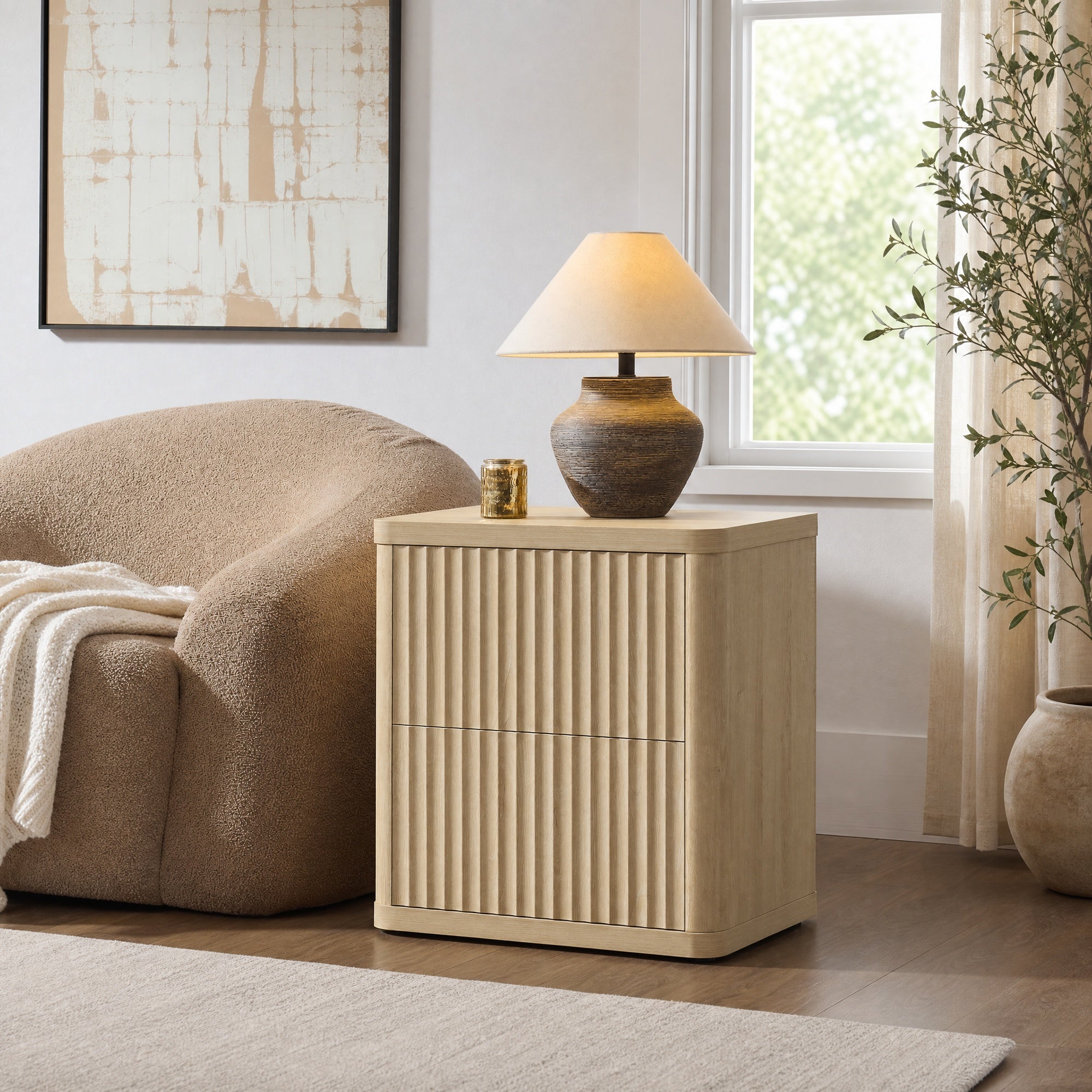Cas Night Table with 2-Drawer