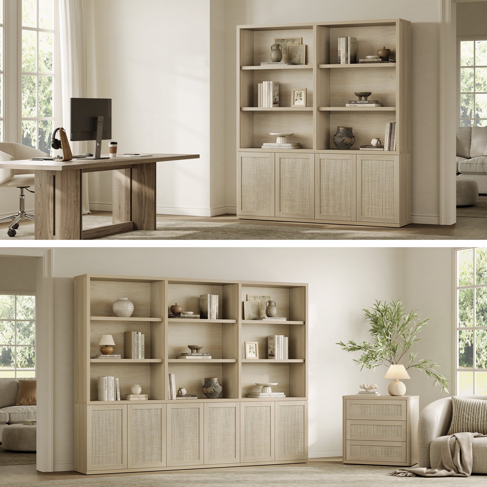 Zura Bookcase with 2 Doors