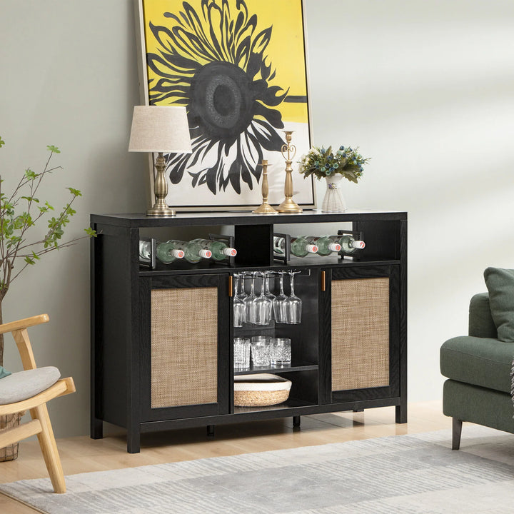 Savanna Bar Cabinet with Glass Holder
