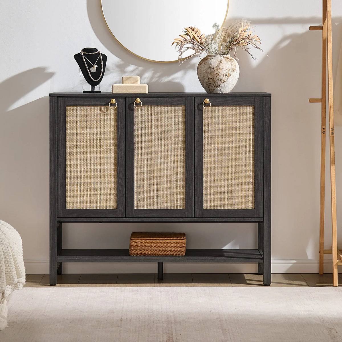 Terra White Shoe Cabinet, 3 Doors