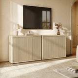 Cas Sideboard with 3 Doors - 2 Pieces - Coastal Oak