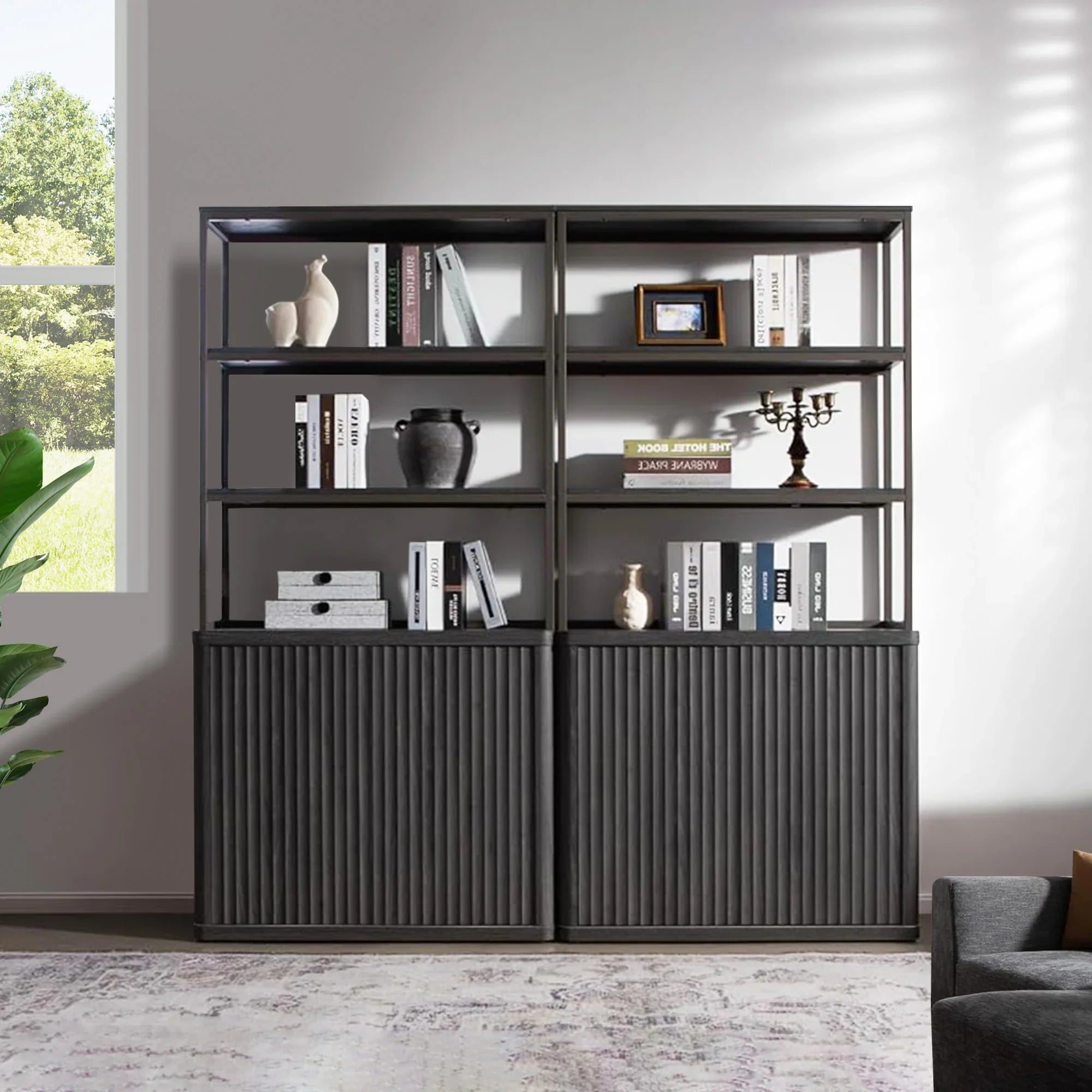 Cas 70.9Inch Bookshelf With 2 Doors