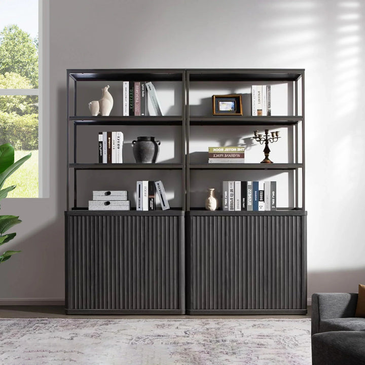 Cas Black Bookshelf, Set of 2