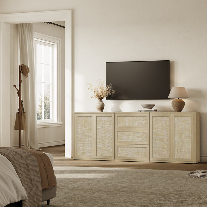 Zura Rattan Sideboards Set of 3, Sectional Design