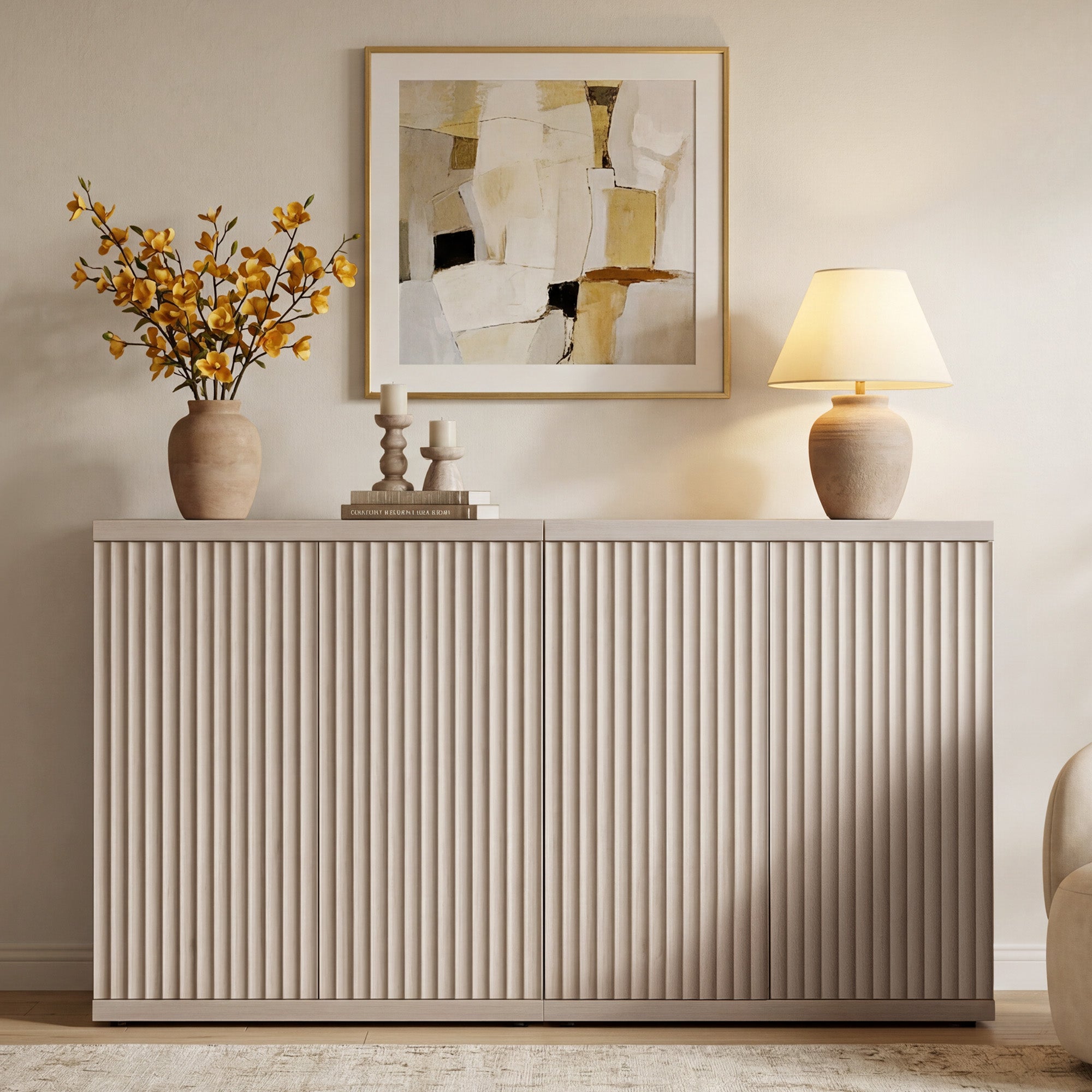 Stria Sideboard Cabinet, Living Room Storage