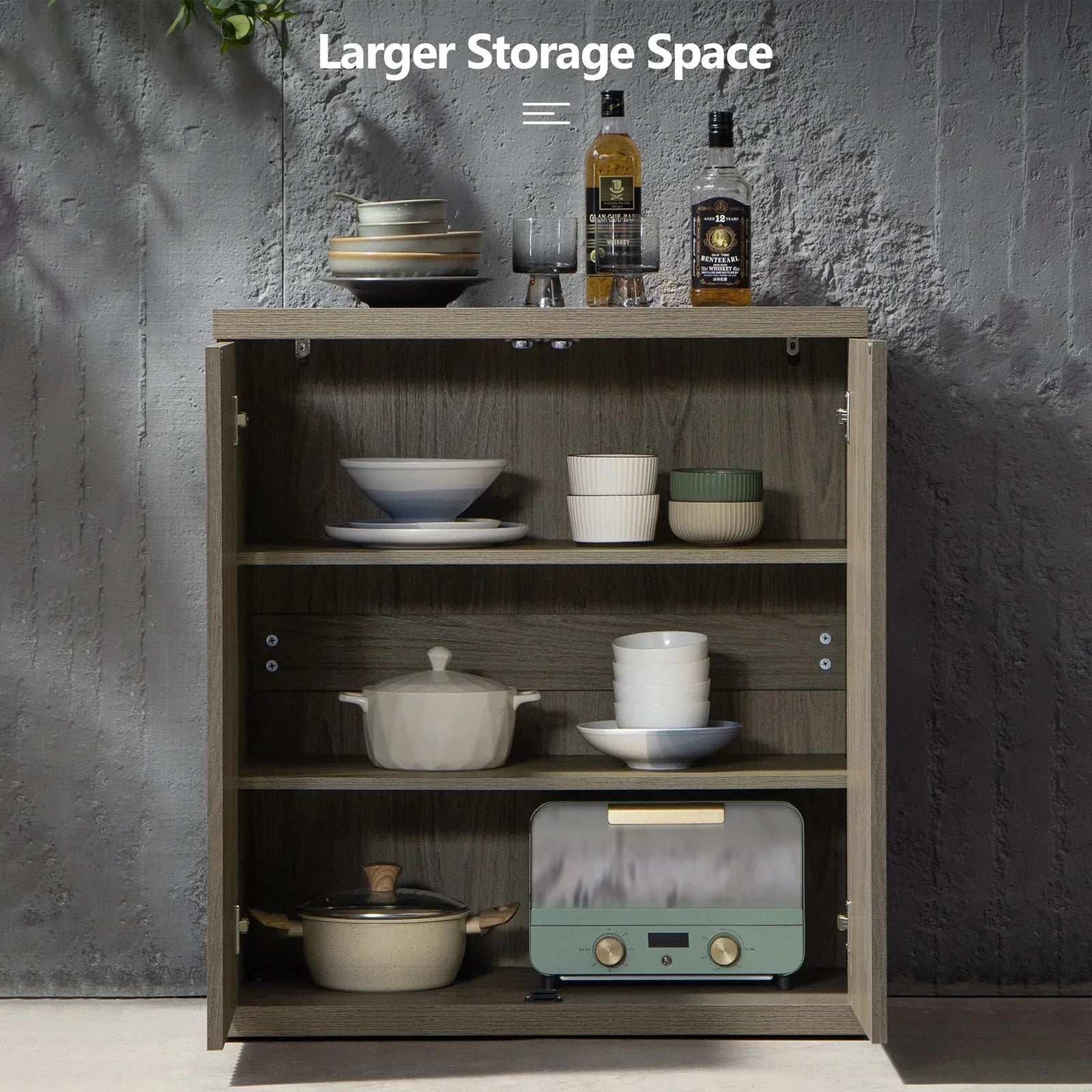 Stria Black Buffet Cabinet
