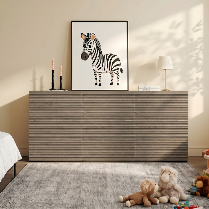 Stria Sectional 6-Drawer Dresser, Large Storage