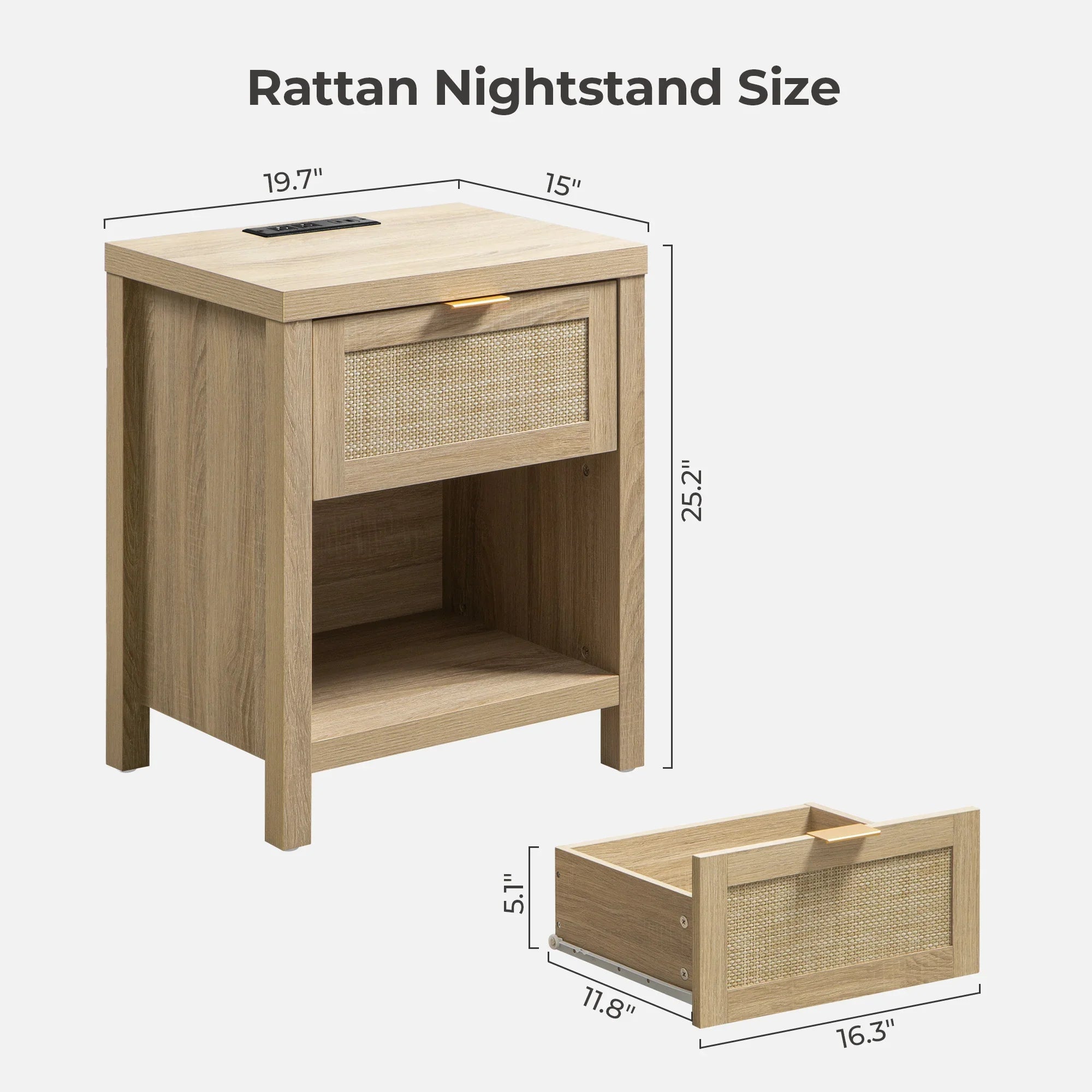 Savanna Makeup Vanity, Wardrobe, Nightstand with Charging Set