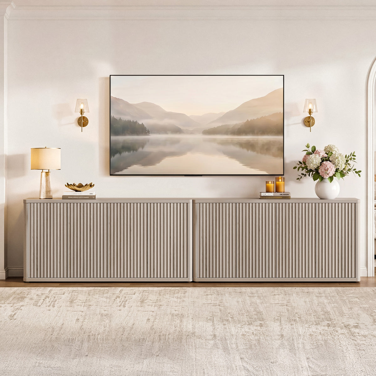 Cas TV Stand with 4 Doors